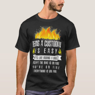 Being a Custodian Is Easy   Funny Premium T-Shirt
