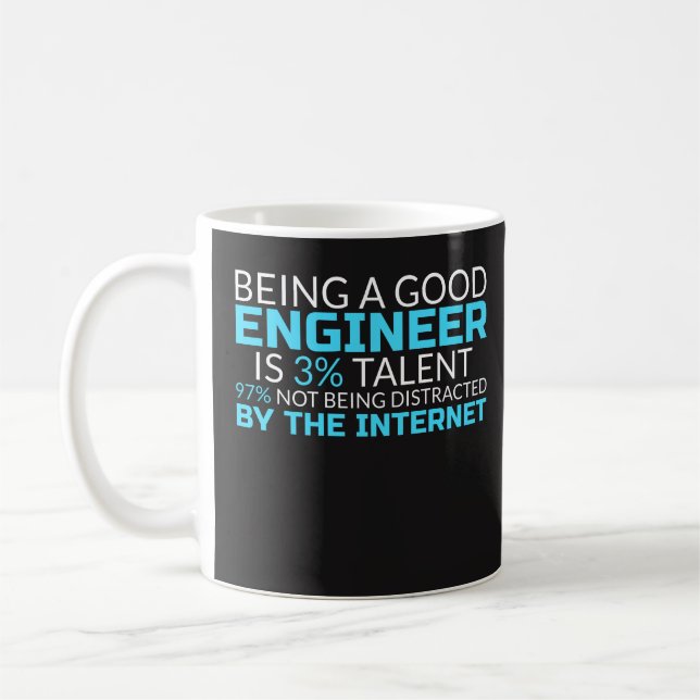 Being a Good Engineer is 3% Talent - Engineering Coffee Mug (Left)