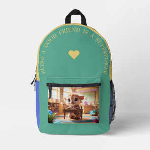 Being A Good Friend… Printed Backpack