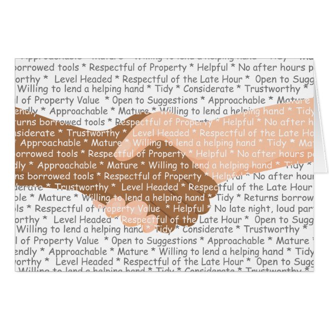 Being a Good Neighbour (Front Horizontal)