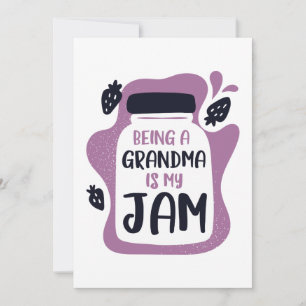 Being A Grandma Is My Jam Thank You Card