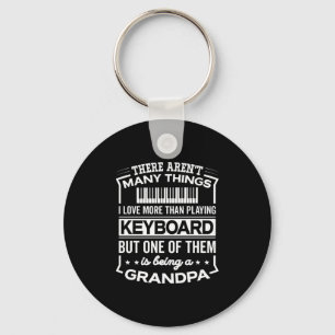Being A Keyboard Grandpa Funny Old Man  Key Ring