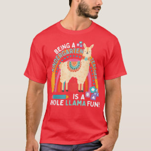 Being a kindergarten teacher is a whole llama fun T-Shirt
