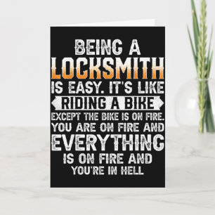 Being A Locksmith Is Easy - Funny Lock Picker Lock Card