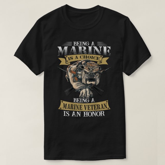 Being a marine veteran is an honour  T-Shirt (Design Front)
