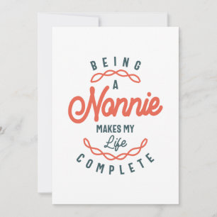 Being a Nonnie Makes My Life Complete Mother's Day Thank You Card