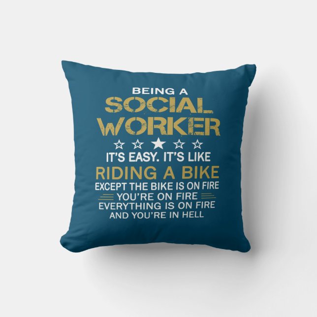Being a social worker cushion (Front)