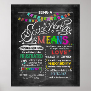 Being A Social Worker Means Inspirational Poster