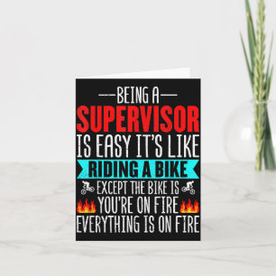 Being A Supervisor Is Easy - Bike Riding Superviso Card