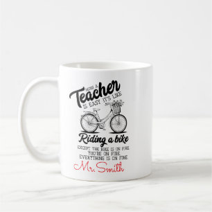 Being a Teacher Is Easy Funny   Teacher  Coffee Mug