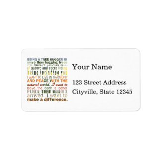 Being a Tree Hugger Label