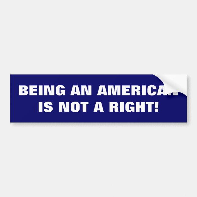 Being American.. Bumper Sticker (Front)