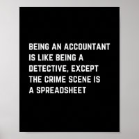 being an accountant is like being a detective 