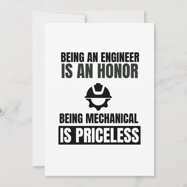 Being an engineer is an honour being mechanical is announcement (Front)