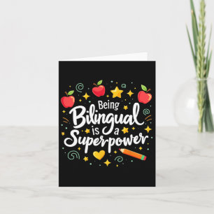 Being Bilingual Is A Superpower Back To School Esl Card