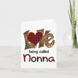 Being Called Nonna Leopard Heart Happy Mothers Day Card