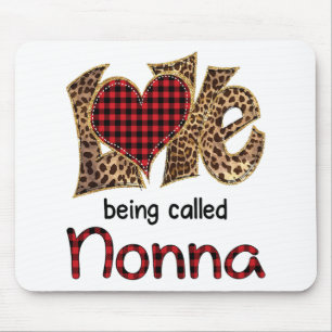 Being Called Nonna Leopard Heart Happy Mothers Day Mouse Mat