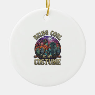 Being Cool Is Costume Halloween Zombie Graveyard_1 Ceramic Tree Decoration