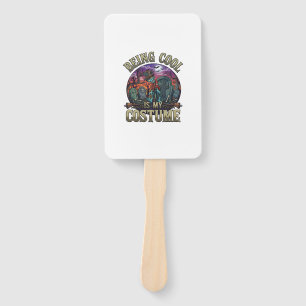 Being Cool Is Costume Halloween Zombie Graveyard_1 Hand Fan