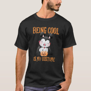 Being Cool Is My Costume Fun Bunny Pumpkin Hallowe T-Shirt