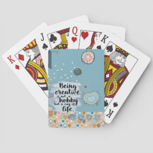being creative  playing cards