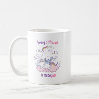 Being different is meowgical Funny unicorn cat Coffee Mug