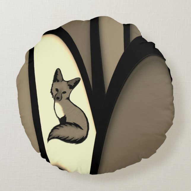 Being Foxy Round Cushion (Back)