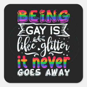 Being Gay is Like Glitter LGBT Sticker