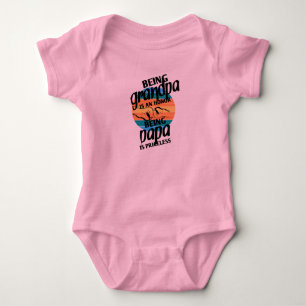 being grandpa is an honour being papa is priceless baby bodysuit