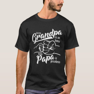 Being Grandpa Is Honor Being Papa Is Priceless Fat T-Shirt