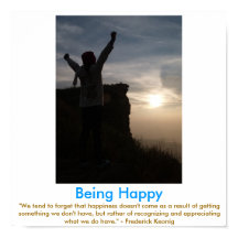 Being HAPPY motivational poster