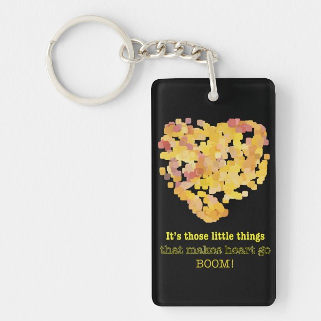 Being in love quote: It's those little things ... Key Ring (Front)