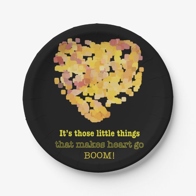 Being in love quote: It's those little things ... Paper Plate (Front)