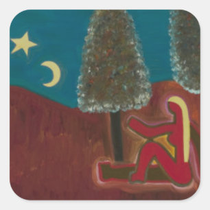 Being in Scotland With my Thoughts 2009 Square Sticker