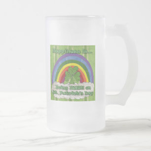 Being Irish On St Patrick's Day Frosted Glass Beer Mug