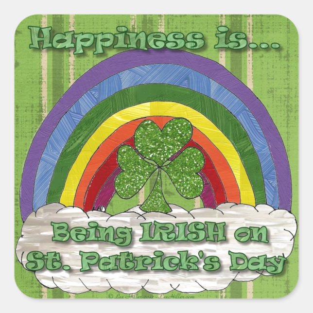 Being Irish On St Patrick's Day Square Sticker (Front)