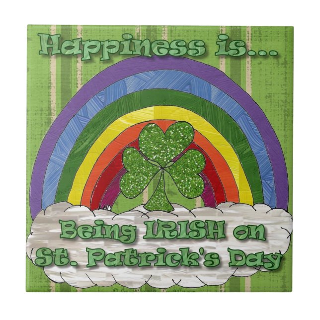 Being Irish On St Patrick's Day Tile (Front)