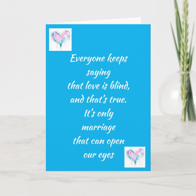 BEING MARRIED TO YOU MAKES LIFE AWESOME CARD (Front)
