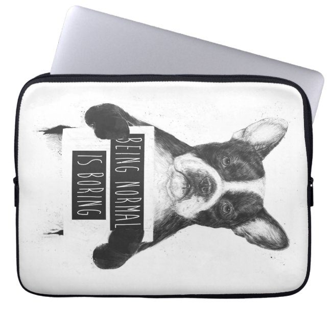 Being normal is boring laptop sleeve (Front)