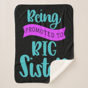 Being Promoted To Big Sister Sherpa Blanket