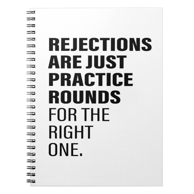 Being Rejected Quotes Encouragement Word Text Art Notebook (Front)