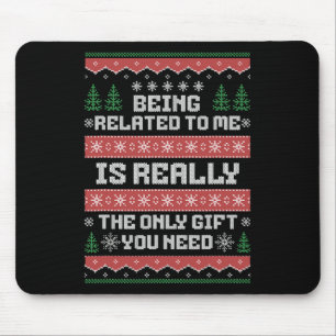 Being Related To Me Fun Christmas Family Xmas Paja Mouse Mat