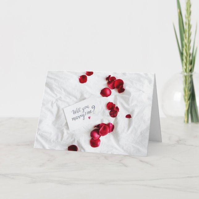 BEING ROMANTIC AS I ASK **MARRY ME*** CARD (Front)