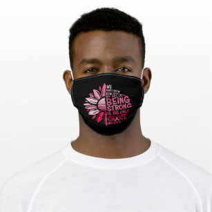 Being Strong Breast Cancer Awareness Sunflower Cloth Face Mask