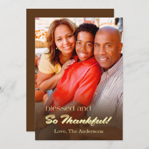 Being Thankful. Thanksgiving Custom Photo Card