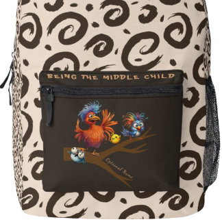BEING THE MIDDLE CHILD PRINTED BACKPACK