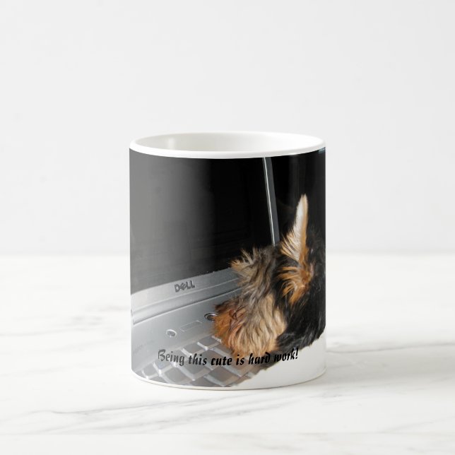 Being this cute is hard work! coffee mug (Center)