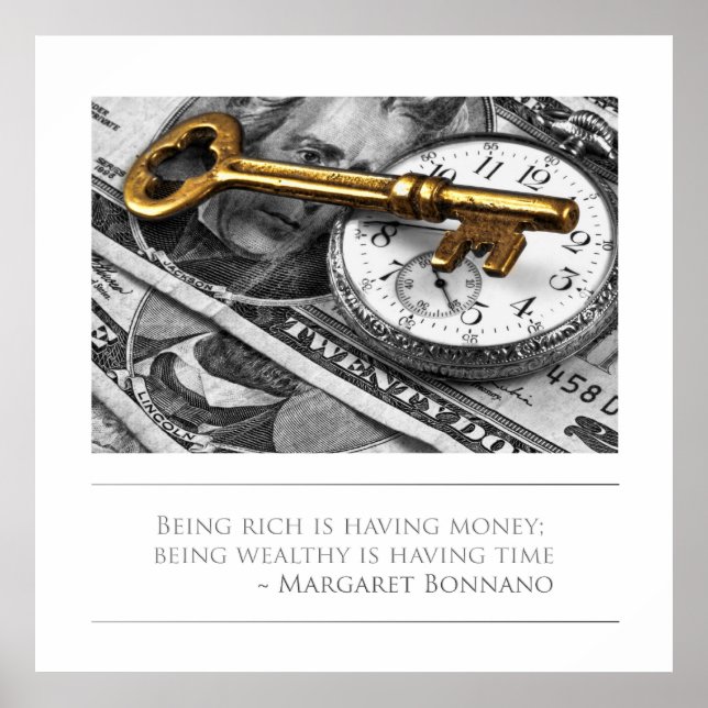 Being Wealthy is having time Poster (Front)