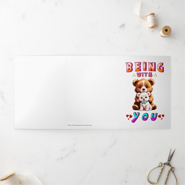 Being With You Tri-Fold Holiday Card (Outside)