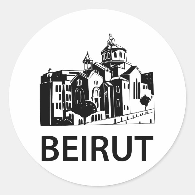 Beirut Classic Round Sticker (Front)